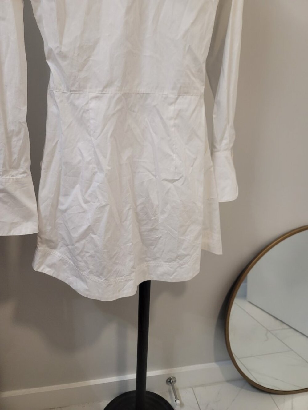 SIMKHAI Colbi Mini Shirt Dress S New NWT White - Picture 9 of 11